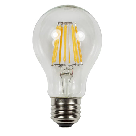 CopperMoon Brilliance LED A19-EDGE-Filament, 6.5W, 2700K, 110-130 VAC, Clear