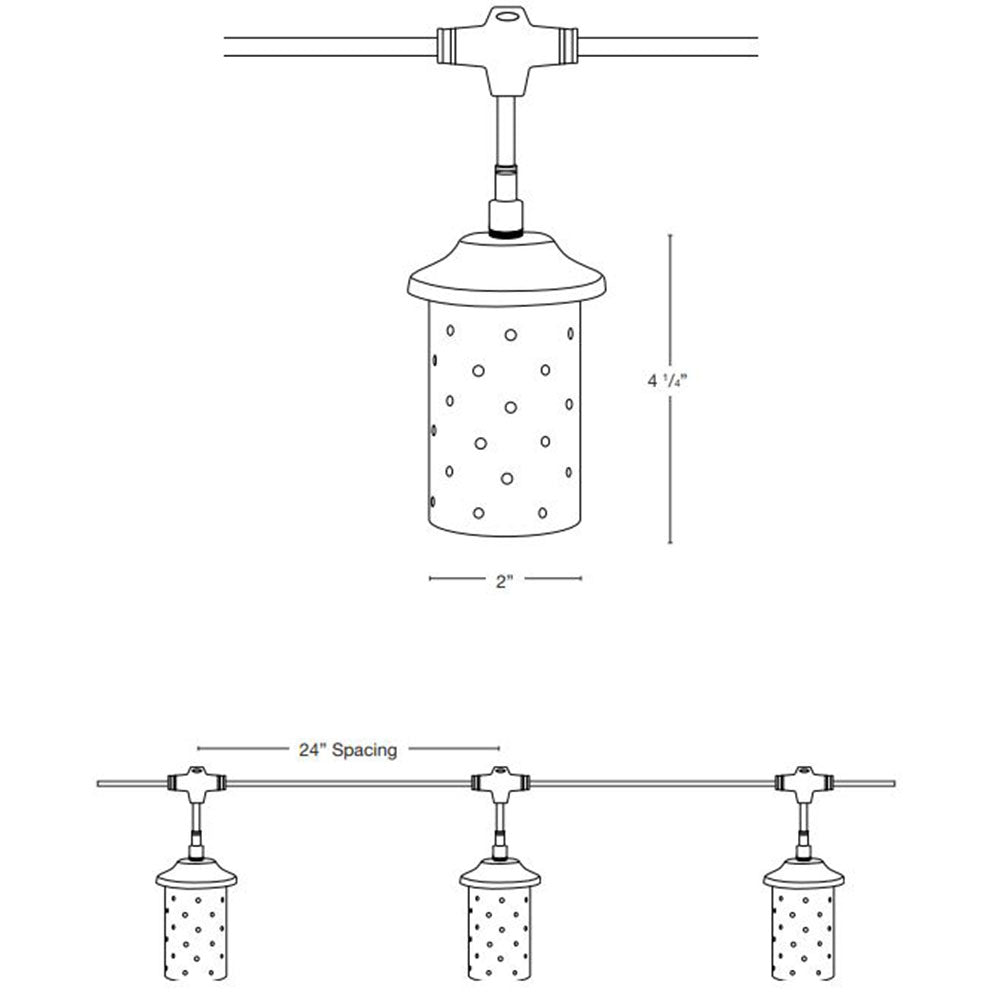 SPJ Lighting SPJ-PLS 2W LED Hanging Light 8-15V