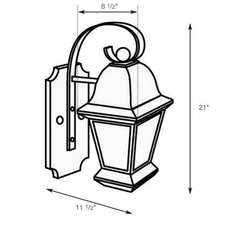 SPJ Lighting SPJ29-01B Pitched Post Lantern 120V