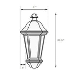 SPJ Lighting SPJ30-05B Half Flush Mount Lantern 120V