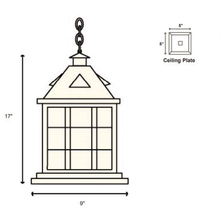 SPJ Lighting SPJ31-05 Pendant Mount Lantern 120V