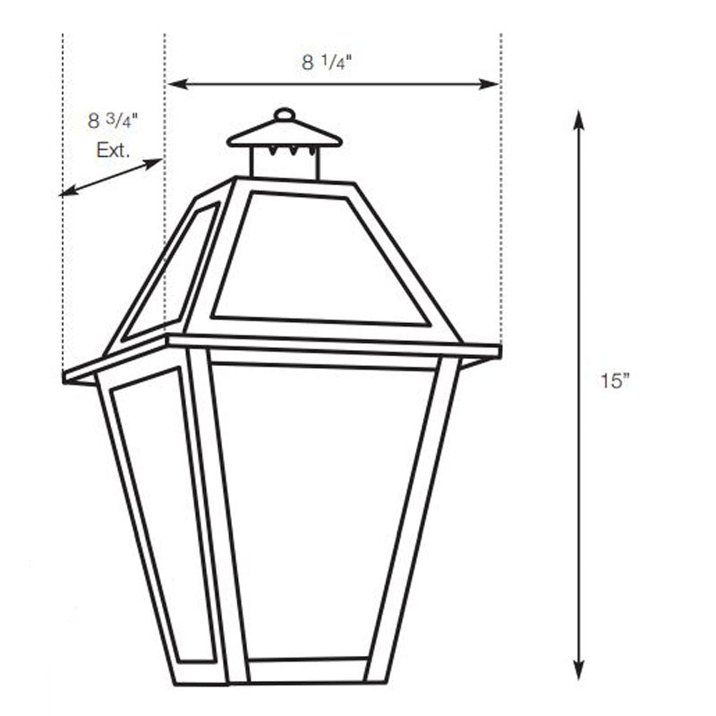 SPJ Lighting SPJ35-01A Flush Mount Lantern 120V