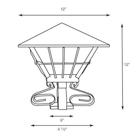 SPJ Lighting SPJ44-04A Column Mount Lantern 120V