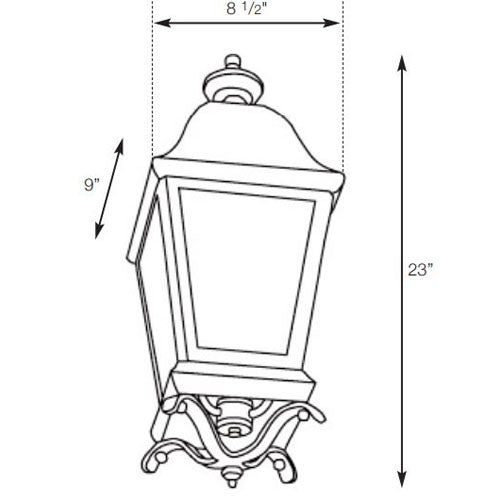 SPJ Lighting SPJ46-02B Wall Flush W/Frog Lantern 120V