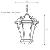 SPJ Lighting SPJ46-11B Pendant Mount Lantern 120V