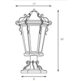 SPJ Lighting SPJ46-12B Post/Column Mount Lantern 120V