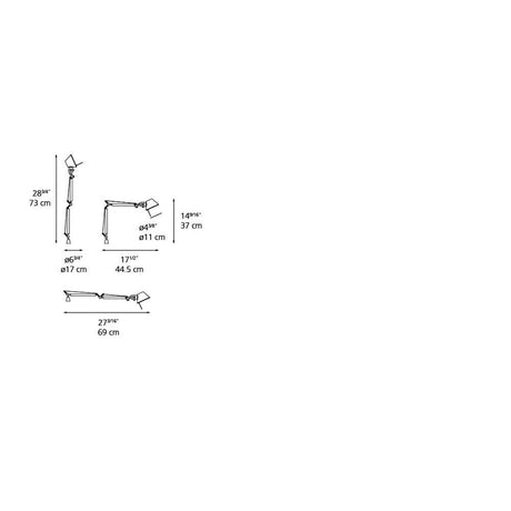 Artemide A001008 Tolomeo Classic Body INC 100W E26 Aluminum Additional Image 1