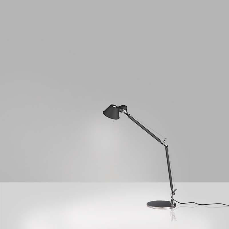 Artemide TOL004 Tolomeo Max 100W E26 Mini Aluminum Table Light with Base - Seginus Lighting