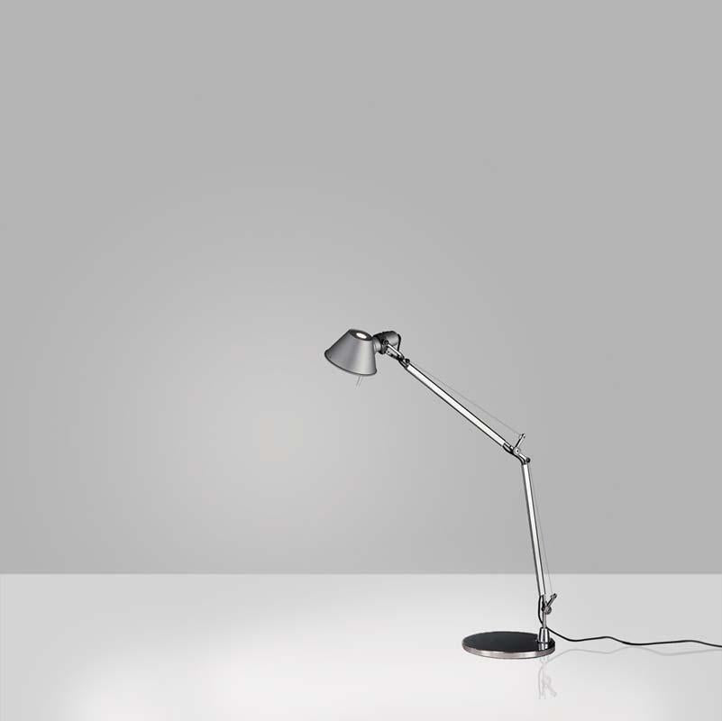 Artemide TOL004 Tolomeo Max 100W E26 Mini Aluminum Table Light with Base - Seginus Lighting