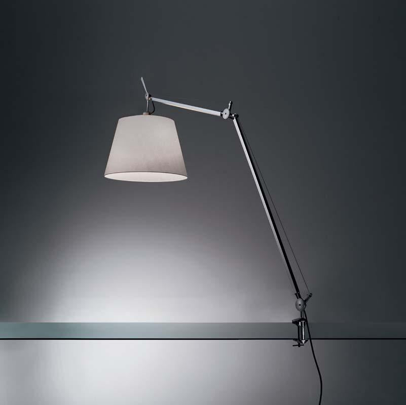 Artemide TLM200 Tolomeo Mega 31W LED Dimmable Aluminum Table Light with Clamp - Seginus Lighting