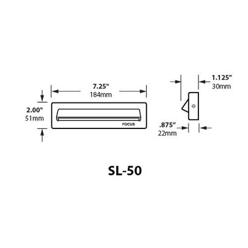 Focus Industries SL-50-LEDP Series 1 Louver Flat Panel LED Brick Light 12V