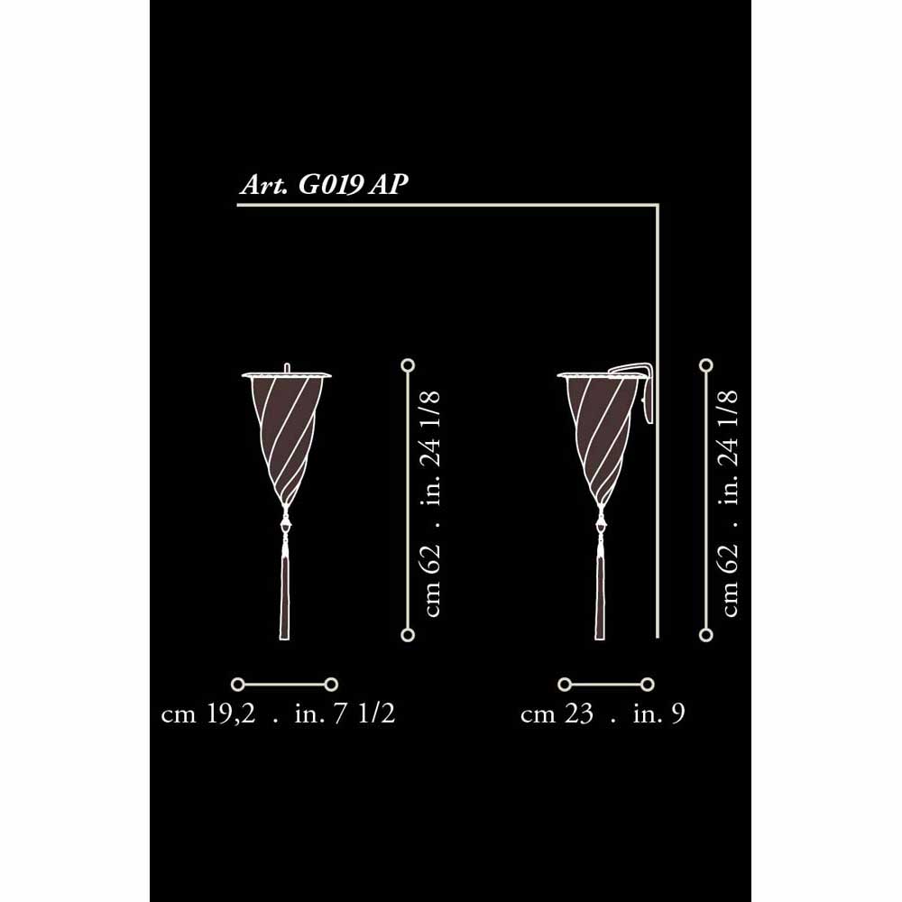 Fortuny G-019-AP-1 Glass Cesendello Applique - 7-1/2" Additional Image 2