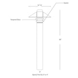 SPJ Lighting SPJ-155-B-4 6W LED  4 Inch Diameter Post Bollard