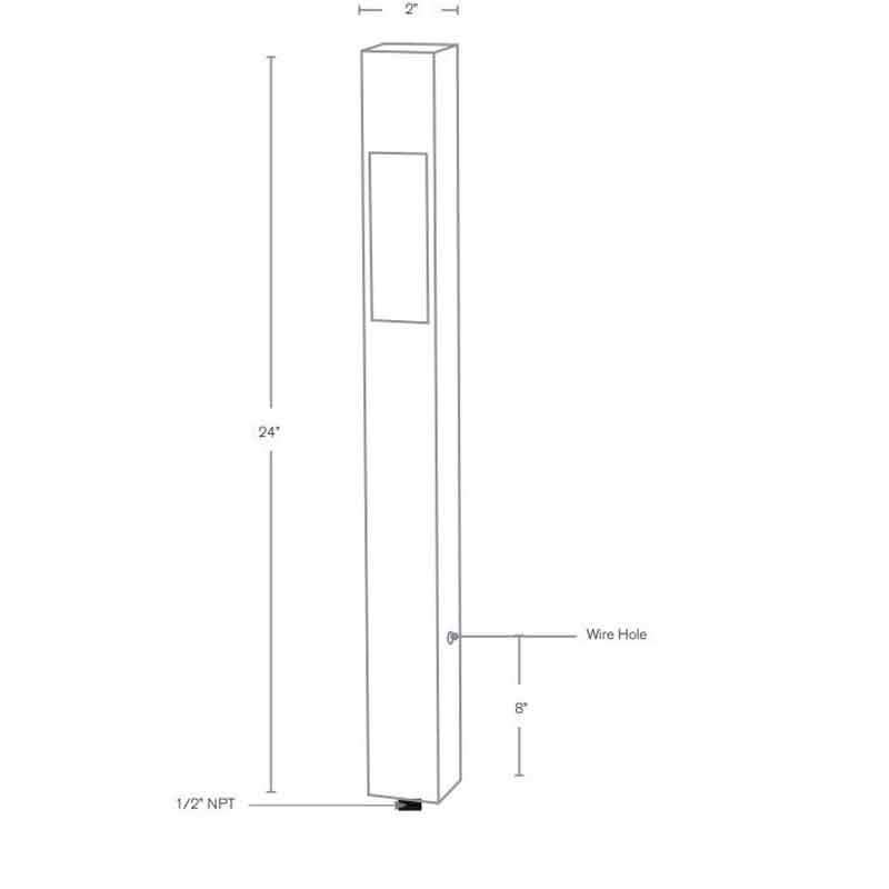 SPJ Lighting SPJ-CC24-2REC 2W LED Contemporary Pathlight 12V - Seginus Lighting