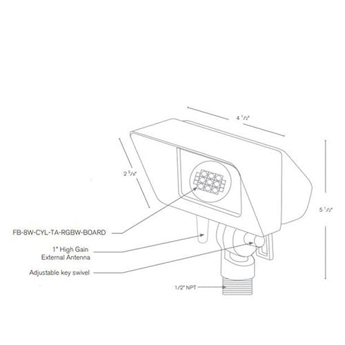 SPJ Lighting SPJ-MWW2-RGBW-8W 12V Or 120V Wall Washer