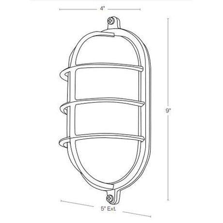 SPJ Lighting SPJ-NS-W91 Nautical Flush Mount Medium Base