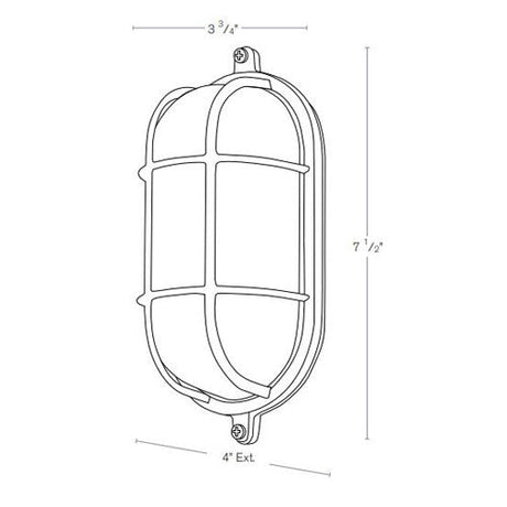 SPJ Lighting SPJ-NS-WF-7H Nautical Flush Mount Medium Base