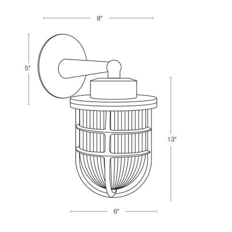 SPJ Lighting SPJ-NS-WM6-120V Solid Brass Wall Mounted Lights