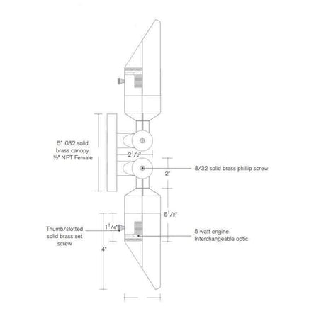 SPJ Lighting SPJ-SN2-MOD 3W LED Directional Up & Down Light 120V