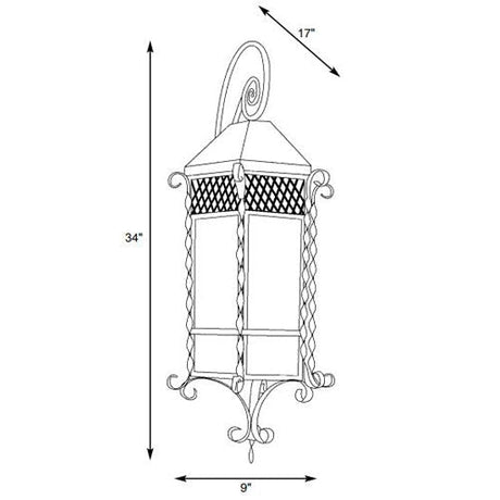 SPJ Lighting SPJ-WS1200 Scroll Mount 120V