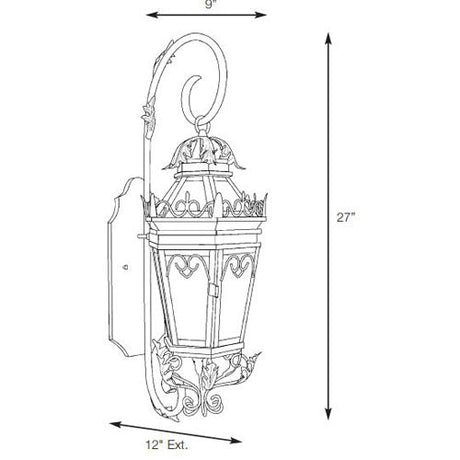 SPJ Lighting SPJ-WS2200 Scroll Mount 120V