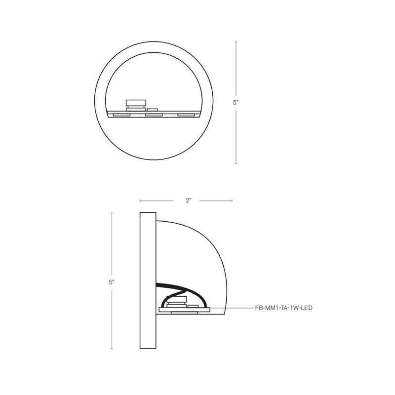 SPJ Lighting SPJ18-02 2W LED Round Surface Mount 12V