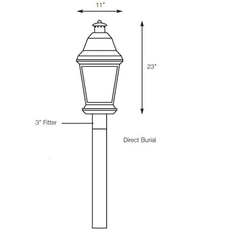 SPJ Lighting SPJ27-03B Post Lantern