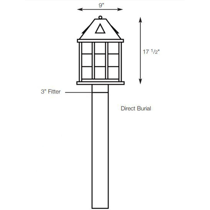 SPJ Lighting SPJ27-06B Pitched Post Lantern