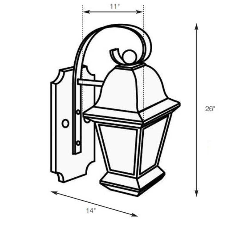 SPJ Lighting SPJ29-01C Pitched Post Lantern 120V