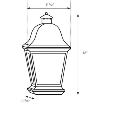 SPJ Lighting SPJ29-02B Flush Mount Lantern 120V