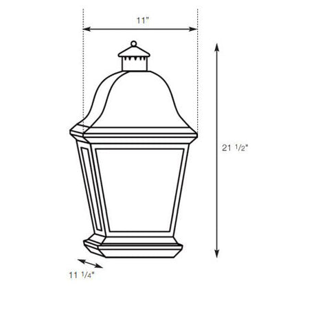 SPJ Lighting SPJ29-02C Flush Mount Lantern 120V