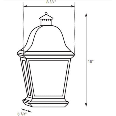 SPJ Lighting SPJ29-03A Half Flush Mount Lantern 120V