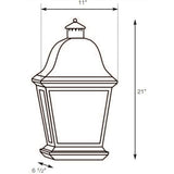 SPJ Lighting SPJ29-03B Half Flush Mount Lantern 120V