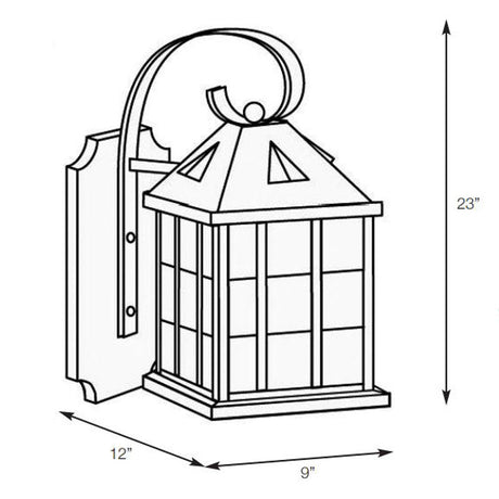 SPJ Lighting SPJ31-02 Scroll Mount Lantern 120V