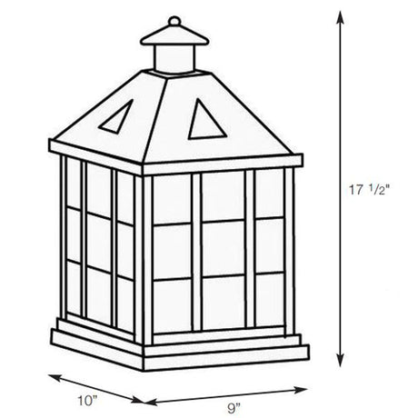 SPJ Lighting SPJ31-03B Flush Mount Lantern 120V