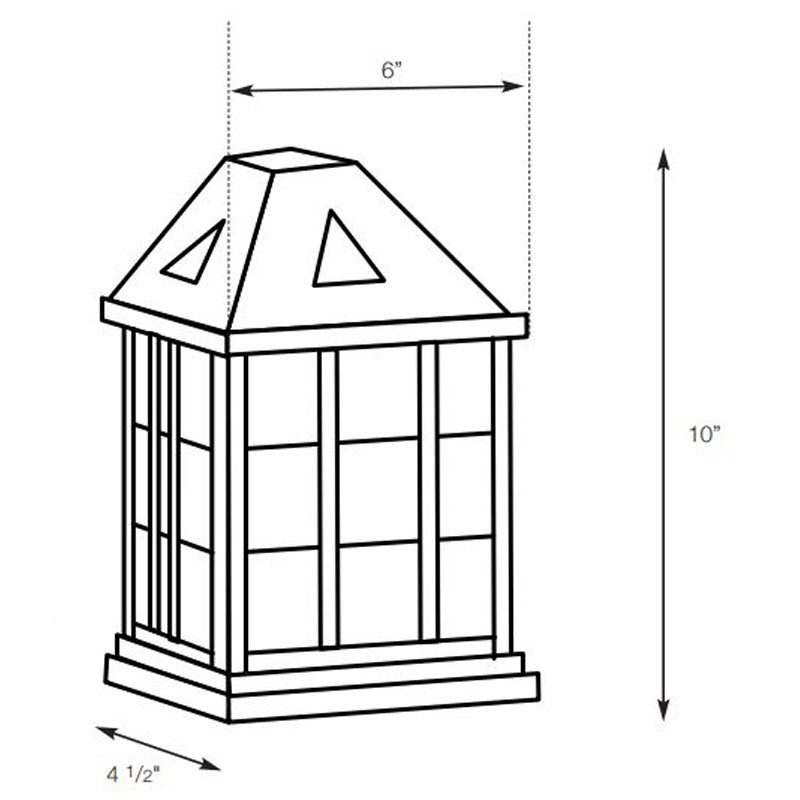 SPJ Lighting SPJ31-04A Half Flush Mount Lantern 120V