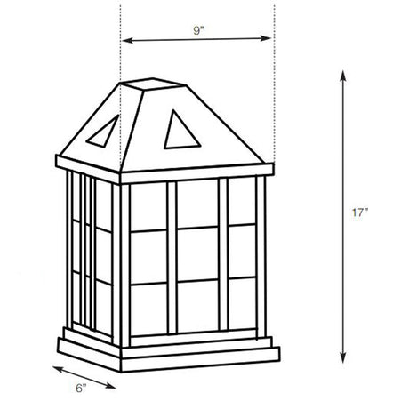 SPJ Lighting SPJ31-04B Half Flush Mount Lantern 120V