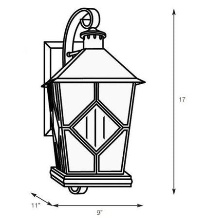 SPJ Lighting SPJ32-01A Scroll Mount Lantern 120V