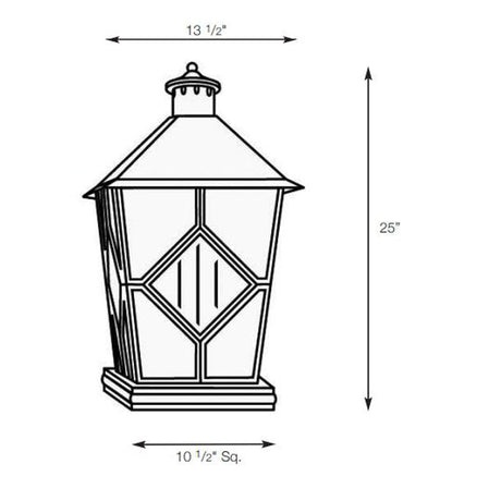 SPJ Lighting SPJ32-04B Column Mount Lantern 120V