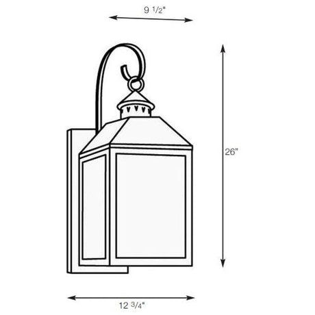 SPJ Lighting SPJ33-05 Scroll Mount Lantern 120V