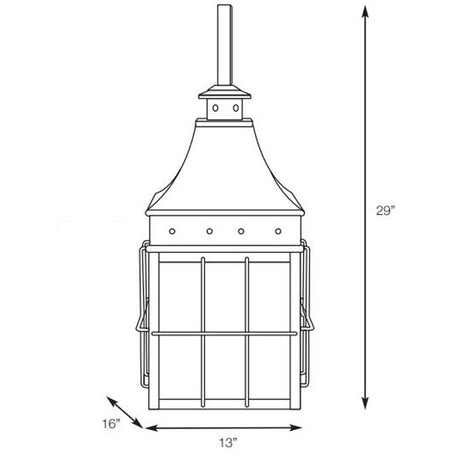 SPJ Lighting SPJ33-06 Scroll Mount Lantern 120V