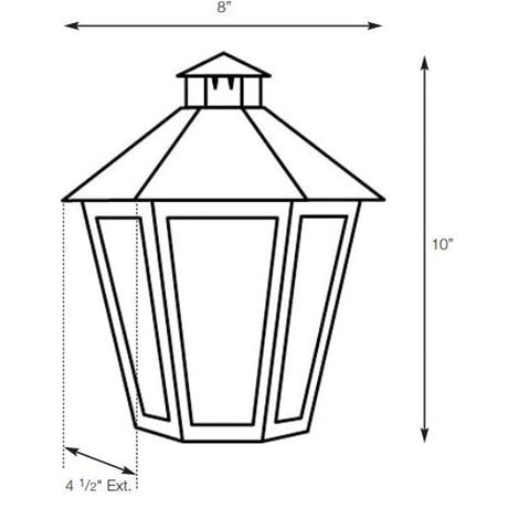 SPJ Lighting SPJ34-03A Half Flush Mount Lantern 120V