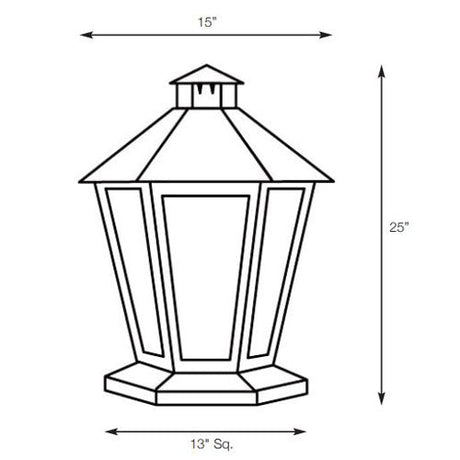 SPJ Lighting SPJ34-05B Column Mount Lantern 120V