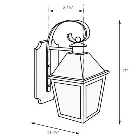 SPJ Lighting SPJ34-06A Scroll Mount Lantern