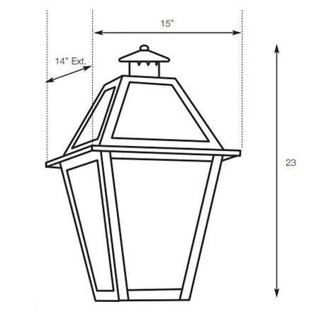 SPJ Lighting SPJ35-01B Flush Mount Lantern 120V