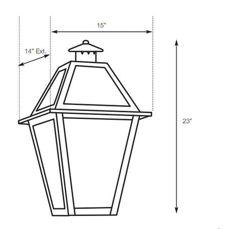 SPJ Lighting SPJ35-01C Flush Mount Lantern 120V