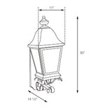 SPJ Lighting SPJ46-01B Heavy Scroll Mount Lantern 120V