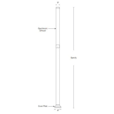 SPJ Lighting SPJ5000 5" Contemporary Pole Light